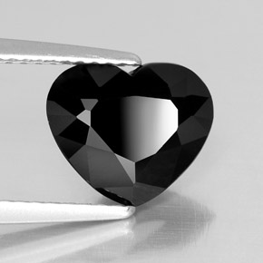 Tormalina naturale nero da 2,18 ct, a forma di cuore, opaco