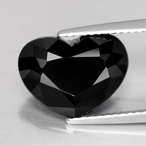 Tormalina naturale nero da 5,32 ct, a forma di cuore, opaco