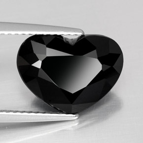 Tormalina naturale nero da 5,32 ct, a forma di cuore, opaco