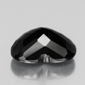 Tormalina naturale nero da 5,32 ct, a forma di cuore, opaco