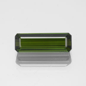 Tormalina Verde scuro terroso naturale da 1.91 ct, Taglio smeraldo, VS