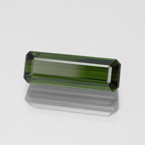 Tormalina Verde scuro terroso naturale da 1.91 ct, Taglio smeraldo, VS