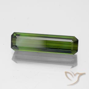 Tormalina Verde scuro naturale da 1.71 ct, Ottagonale / Taglio smeraldo, SI