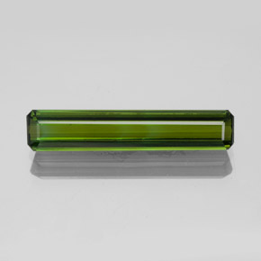 Tormalina verde medio naturale da 1,93 ct, taglio smeraldo, VS
