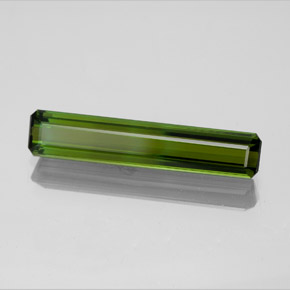 Tormalina verde medio naturale da 1,93 ct, taglio smeraldo, VS