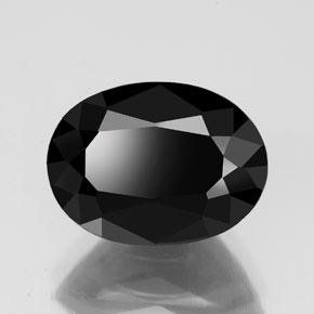 Tormalina naturale nero da 3,69 ct, taglio ovale, opaco