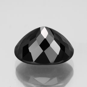 Tormalina naturale nero da 3,69 ct, taglio ovale, opaco