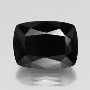 Tormalina naturale nero da 39,80 ct, taglio a cuscino, opaco