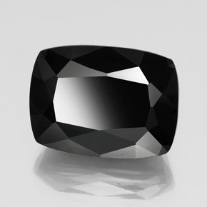 Tormalina naturale nero da 39,80 ct, taglio a cuscino, opaco