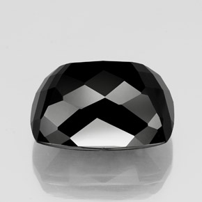 Tormalina naturale nero da 39,80 ct, taglio a cuscino, opaco