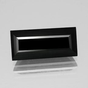Tormalina naturale nero da 5,06 ct, baguette, opaco