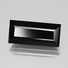Tormalina naturale nero da 5,06 ct, baguette, opaco