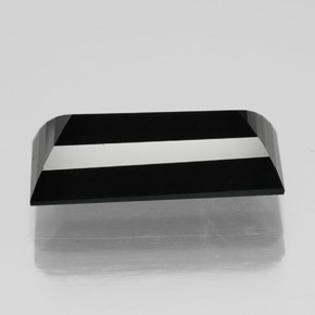 Tormalina naturale nero da 5,06 ct, baguette, opaco