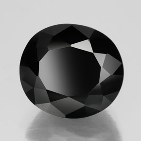 Tormalina naturale nero da 10,02 ct, taglio ovale, opaco