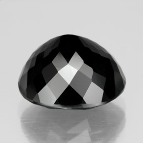 Tormalina naturale nero da 10,02 ct, taglio ovale, opaco