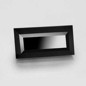 Tormalina naturale nero da 7,99 ct, baguette, opaco