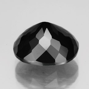 Tormalina naturale nero da 6,92 ct, taglio ovale, opaco