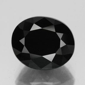 Tormalina naturale nero da 4,50 ct, taglio ovale, opaco