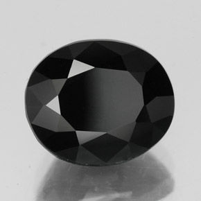 Tormalina naturale nero da 4,50 ct, taglio ovale, opaco