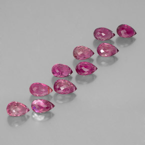 Tormalina naturale rosa da  ct, briolette, VS-SI