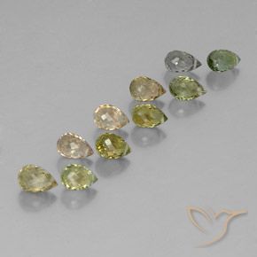 Gemme di Tormalina Multicolore naturale da 5.68 ct, Taglio briolette, VS-SI