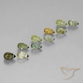 Gemme di Tormalina Multicolore naturale da 6.13 ct, Taglio briolette, VS-SI