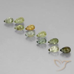 Gemme di Tormalina Multicolore naturale da 6.13 ct, Taglio briolette, VS-SI