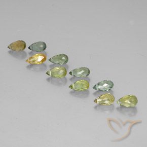 Gemme di Tormalina Multicolore naturale da 5.85 ct, Taglio briolette, VS-SI