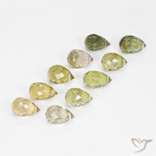 Gemme di Tormalina Multicolore naturale da 6.53 ct, Taglio briolette, VS-SI