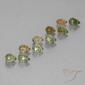 Gemme di Tormalina Multicolore naturale da 4.37 ct, Taglio briolette, VS-SI
