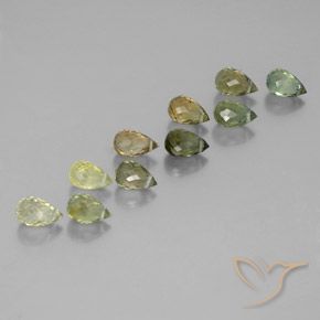 Gemme di Tormalina Multicolore naturale da 6.97 ct, Taglio briolette, VS-SI