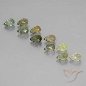 Gemme di Tormalina Multicolore naturale da 6.97 ct, Taglio briolette, VS-SI
