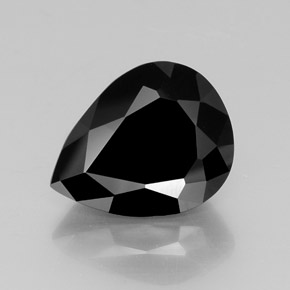 Tormalina Nero naturale da 17.04 ct, Forma a pera, Opaco