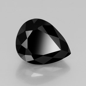 Tormalina Nero naturale da 17.04 ct, Forma a pera, Opaco