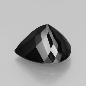 Tormalina Nero naturale da 17.04 ct, Forma a pera, Opaco