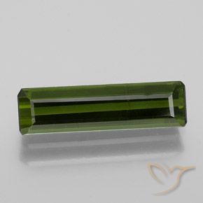 1.38ct Naturale Verde terroso Tormalina, Taglio smeraldo, VS-SI