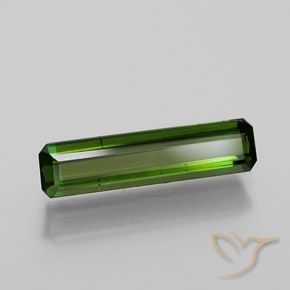 Tormalina Verde terroso naturale da 1.29 ct, Ottagonale / Taglio smeraldo, VS-SI