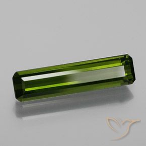 Tormalina Verde scuro naturale da 1.29 ct, Ottagonale / Taglio smeraldo, VS-SI