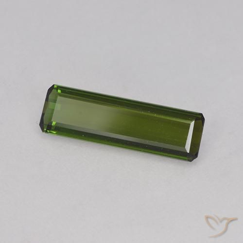 Tormalina Verde scuro naturale da 1.09 ct, Ottagonale / Taglio smeraldo, VVS
