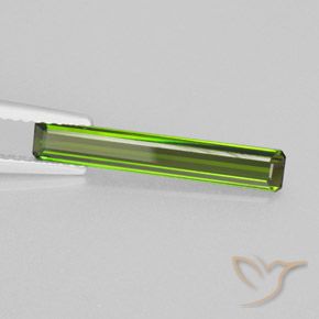 Tormalina Verde caldo naturale da 1.25 ct, Ottagonale / Taglio smeraldo, VVS
