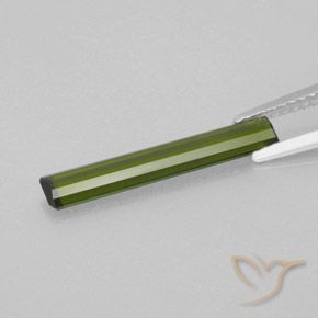 Tormalina Verde caldo naturale da 1.25 ct, Ottagonale / Taglio smeraldo, VVS