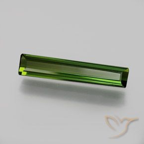 Tormalina Verde terroso naturale da 1.58 ct, Ottagonale / Taglio smeraldo, VVS-VS