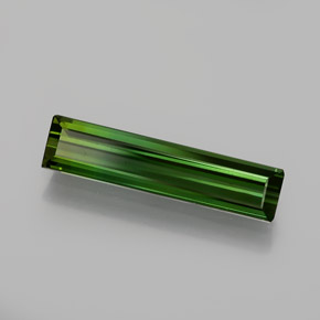 Tormalina Verde scuro terroso naturale da 1.27 ct, Taglio smeraldo, VVS-VS