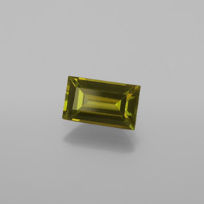 Tormalina naturale verde da 1,05 ct, baguette, VS
