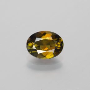 Tormalina Marrone dorato naturale da 1.26 ct, Taglio ovale, VVS
