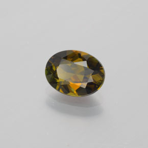 Tormalina Marrone dorato naturale da 1.26 ct, Taglio ovale, VVS