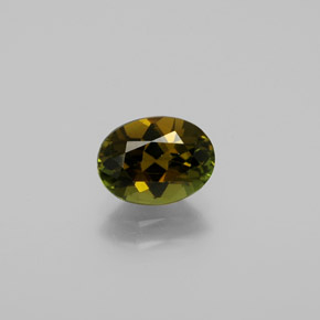 Tormalina verde scuro naturale da 1,28 ct, taglio ovale, VS
