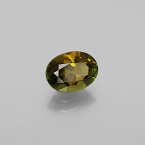 Tormalina verde scuro naturale da 1,28 ct, taglio ovale, VS