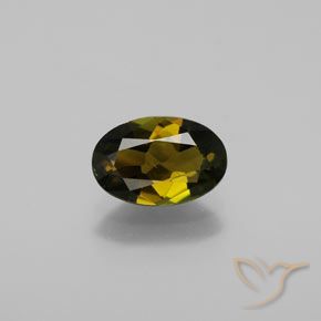 1.27ct Naturale Marrone verdastro dorato Tormalina, Ovale, VVS