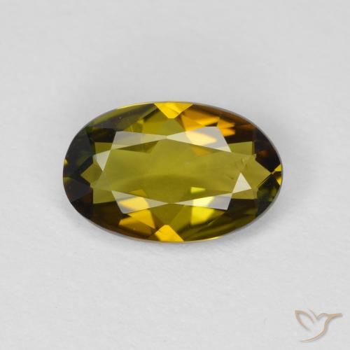 0.74ct Naturale Oro medio Tormalina, Ovale, VVS